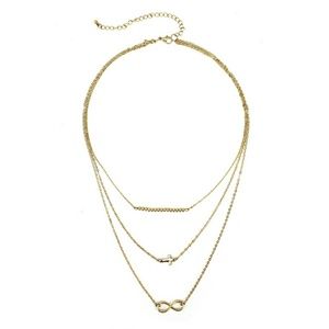 Multi Later Infinity Cross Necklace